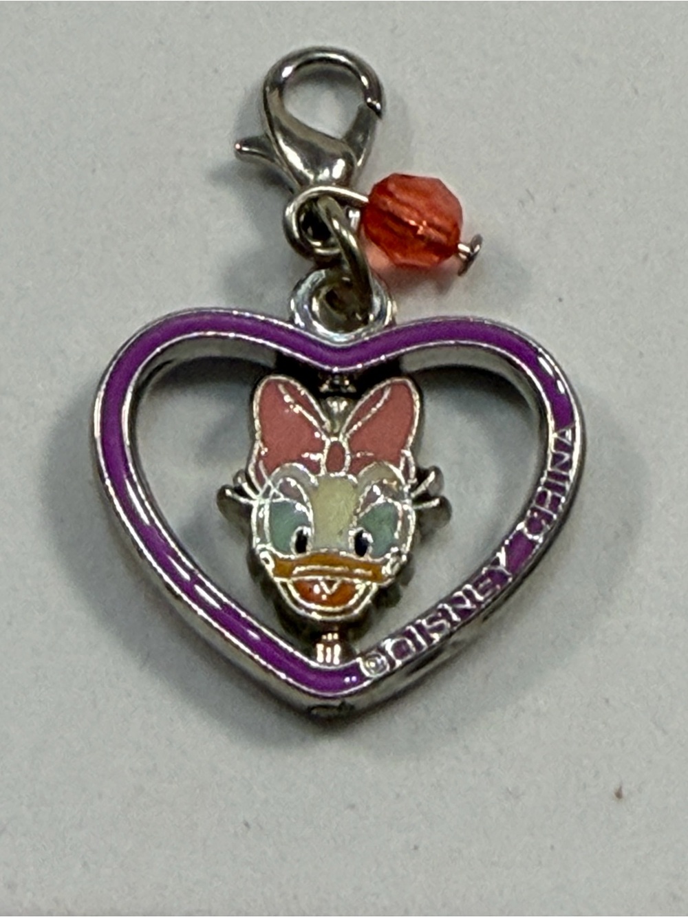 💙3/$20💙 Disney Daisy Duck Heart Charm with Purple Accent